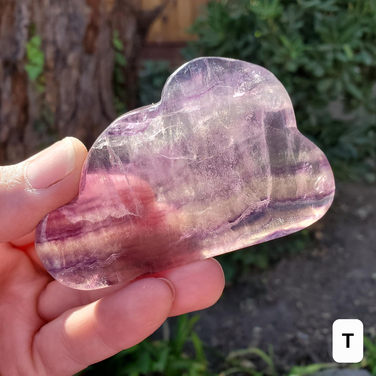 Rainbow Fluorite Standing Cloud (Listing 2 of 2) - Mental Clarity, Energetic Protection, Positivity - Carved Crystal Cloud Healing Gemstone