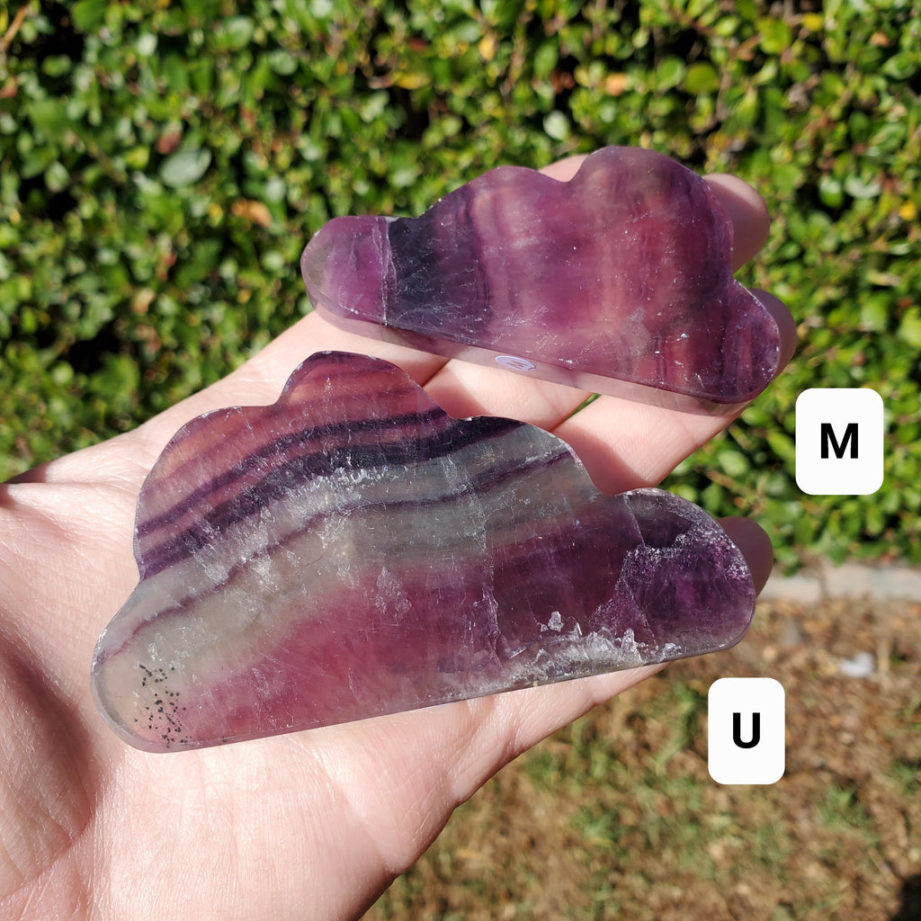 Rainbow Fluorite Standing Cloud (Listing 2 of 2) - Mental Clarity, Energetic Protection, Positivity - Carved Crystal Cloud Healing Gemstone