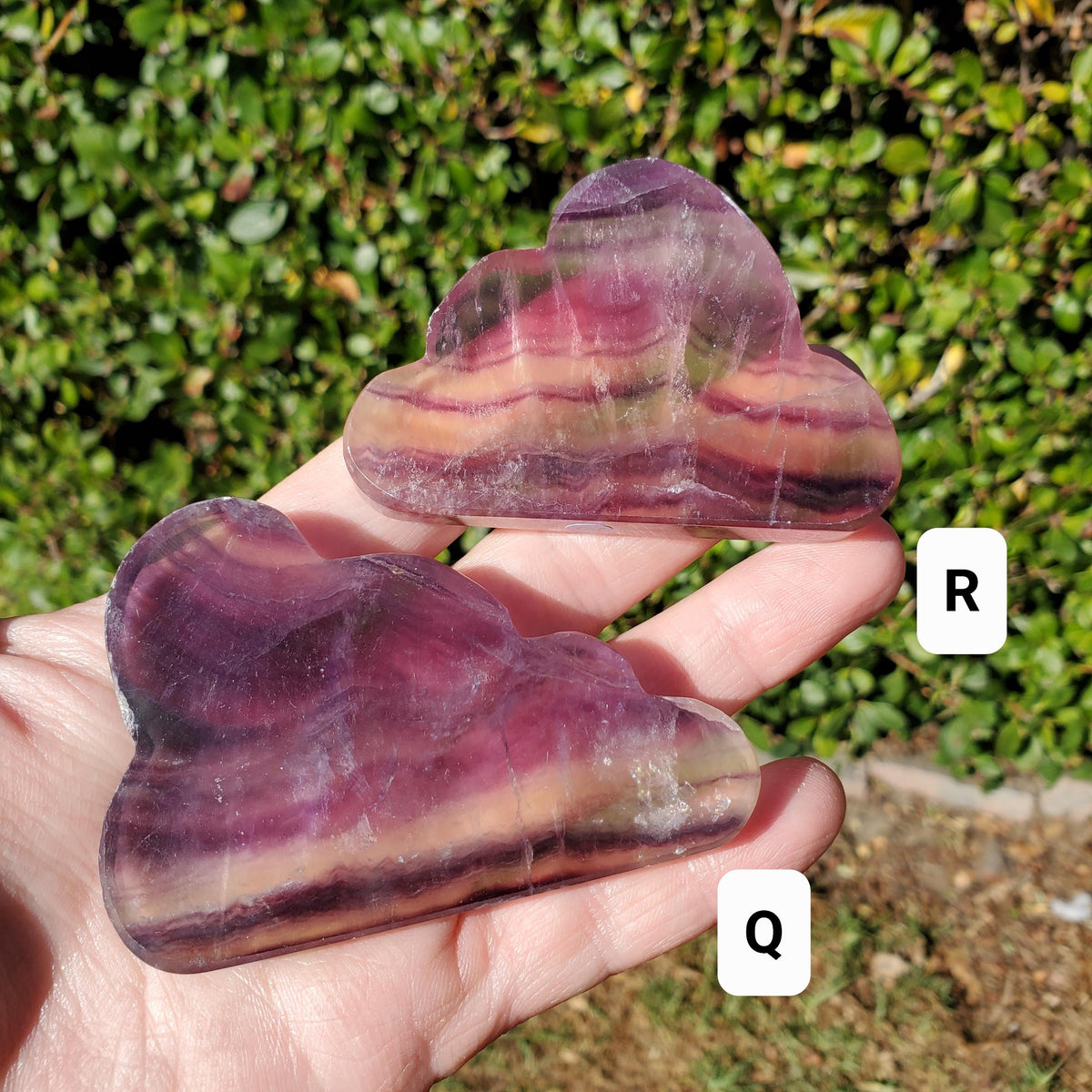 Rainbow Fluorite Standing Cloud (Listing 2 of 2) - Mental Clarity, Energetic Protection, Positivity - Carved Crystal Cloud Healing Gemstone