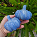 Chunky Blue Aventurine Pumpkin - Inner Strength, Self-Discipline, Communication - Aventurine Crystal Pumpkin Healing Gemstone Halloween