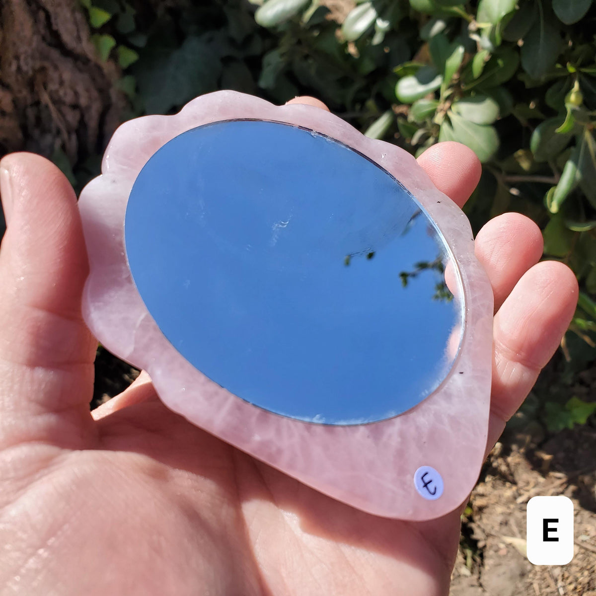 Rose Quartz Seashell Mirror - Unconditional Love, Compassion, Kindness, Self Love - Pink Shell Crystal Healing Vanity Mirror, Bathroom Decor