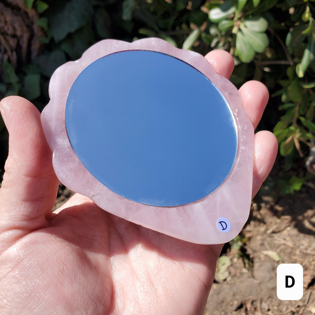 Rose Quartz Seashell Mirror - Unconditional Love, Compassion, Kindness, Self Love - Pink Shell Crystal Healing Vanity Mirror, Bathroom Decor