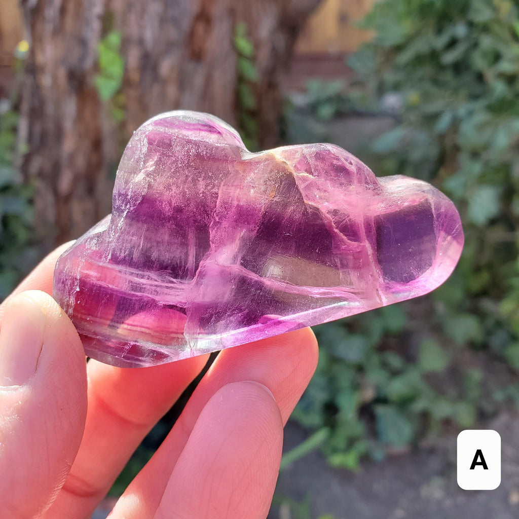 Rainbow Fluorite Standing Cloud (Listing 1 of 2) - Mental Clarity, Energetic Protection, Positivity - Carved Crystal Cloud Healing Gemstone