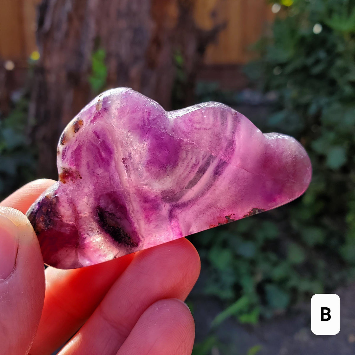 Rainbow Fluorite Standing Cloud (Listing 1 of 2) - Mental Clarity, Energetic Protection, Positivity - Carved Crystal Cloud Healing Gemstone
