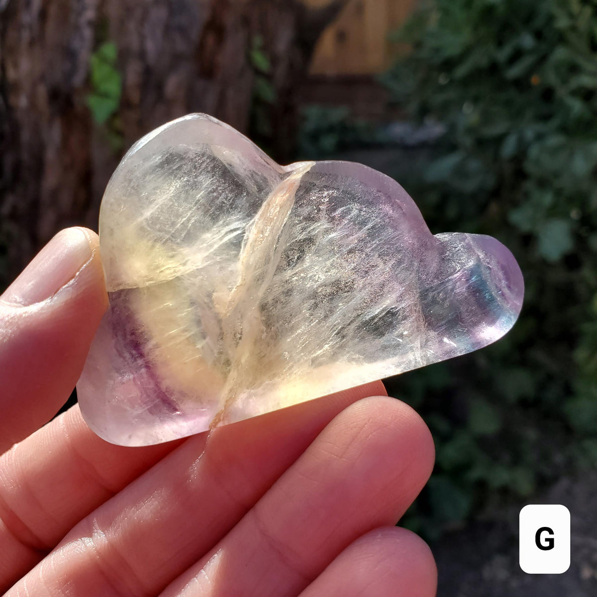 Rainbow Fluorite Standing Cloud (Listing 1 of 2) - Mental Clarity, Energetic Protection, Positivity - Carved Crystal Cloud Healing Gemstone