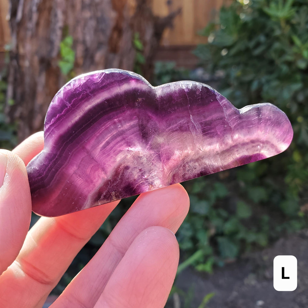 Rainbow Fluorite Standing Cloud (Listing 1 of 2) - Mental Clarity, Energetic Protection, Positivity - Carved Crystal Cloud Healing Gemstone