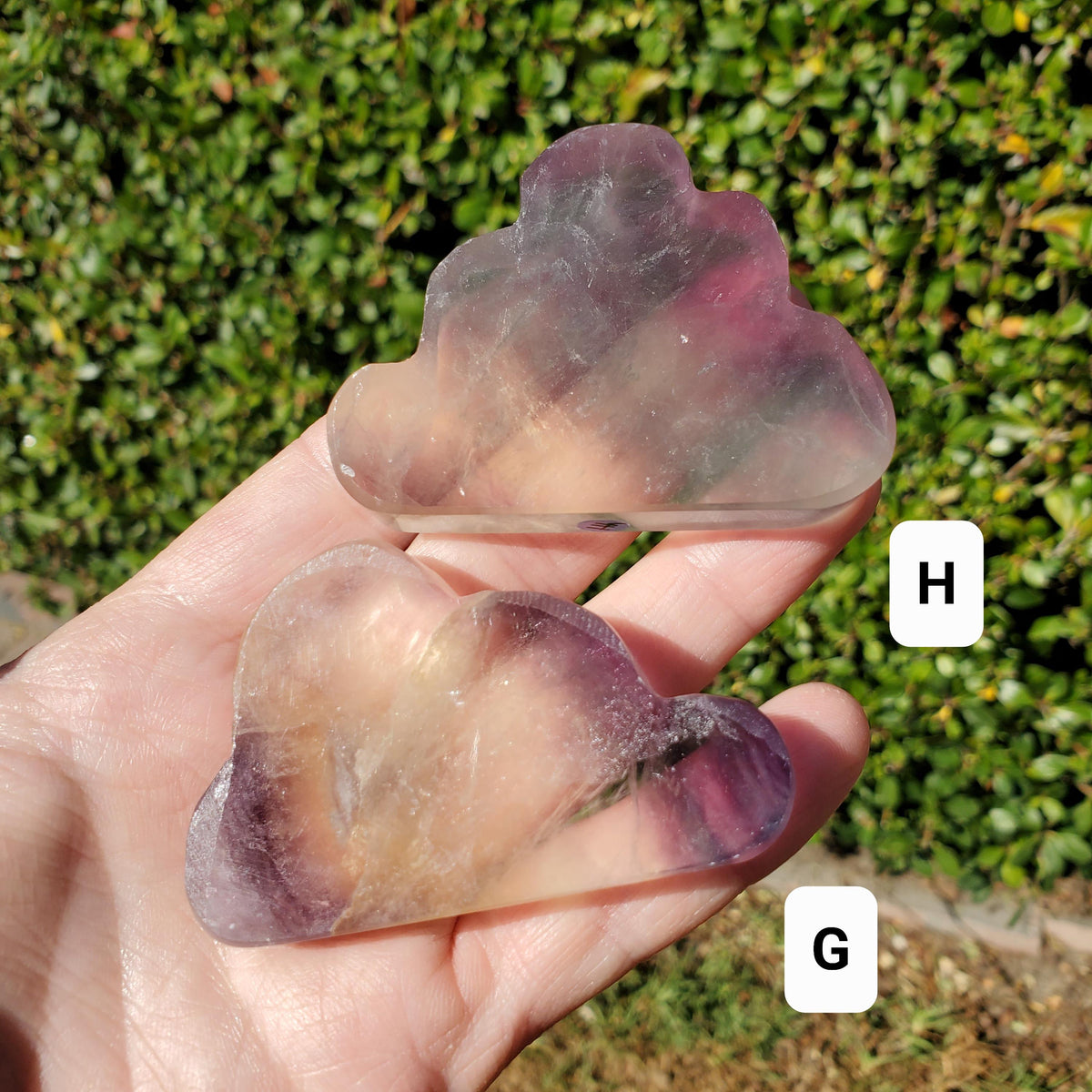 Rainbow Fluorite Standing Cloud (Listing 1 of 2) - Mental Clarity, Energetic Protection, Positivity - Carved Crystal Cloud Healing Gemstone
