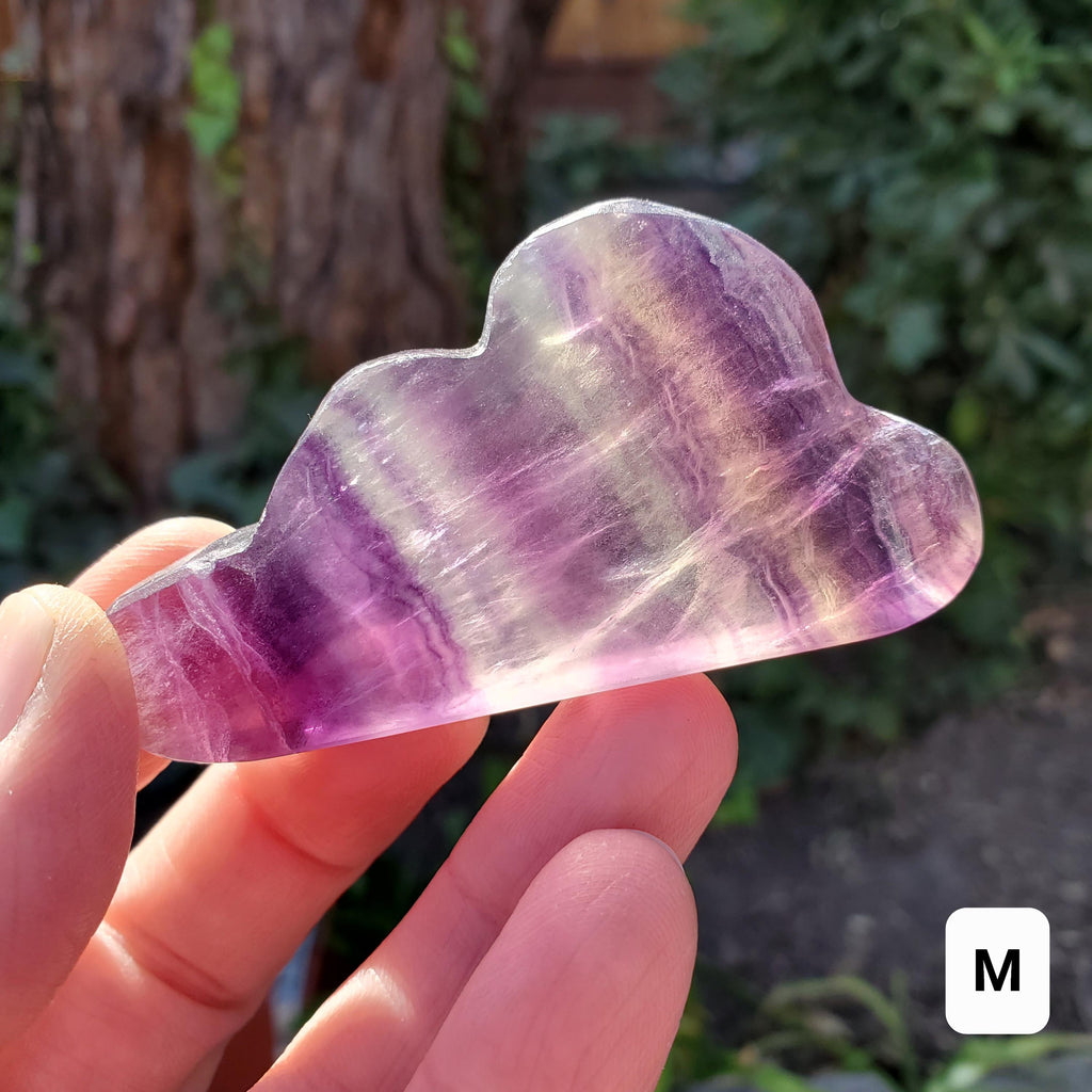 Rainbow Fluorite Standing Cloud (Listing 2 of 2) - Mental Clarity, Energetic Protection, Positivity - Carved Crystal Cloud Healing Gemstone