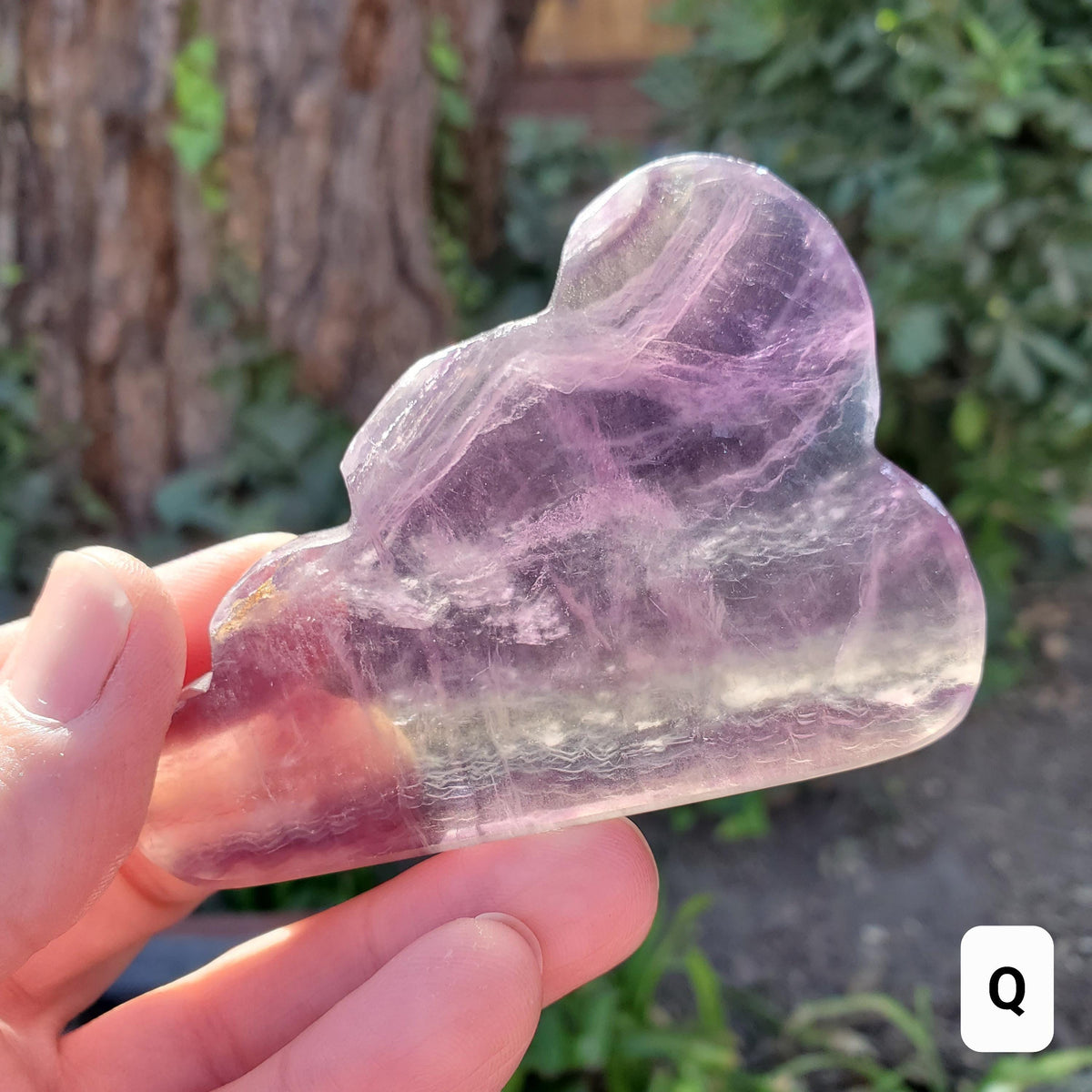 Rainbow Fluorite Standing Cloud (Listing 2 of 2) - Mental Clarity, Energetic Protection, Positivity - Carved Crystal Cloud Healing Gemstone