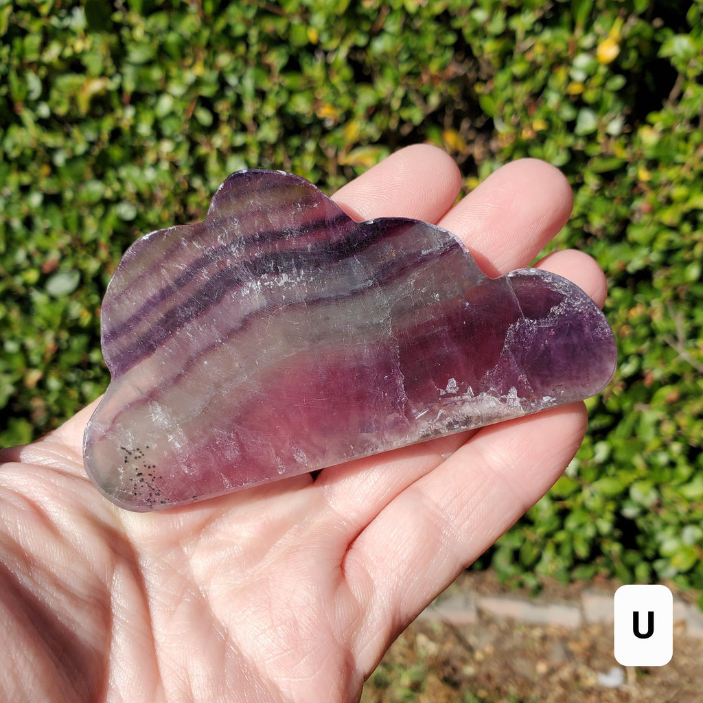 Rainbow Fluorite Standing Cloud (Listing 2 of 2) - Mental Clarity, Energetic Protection, Positivity - Carved Crystal Cloud Healing Gemstone