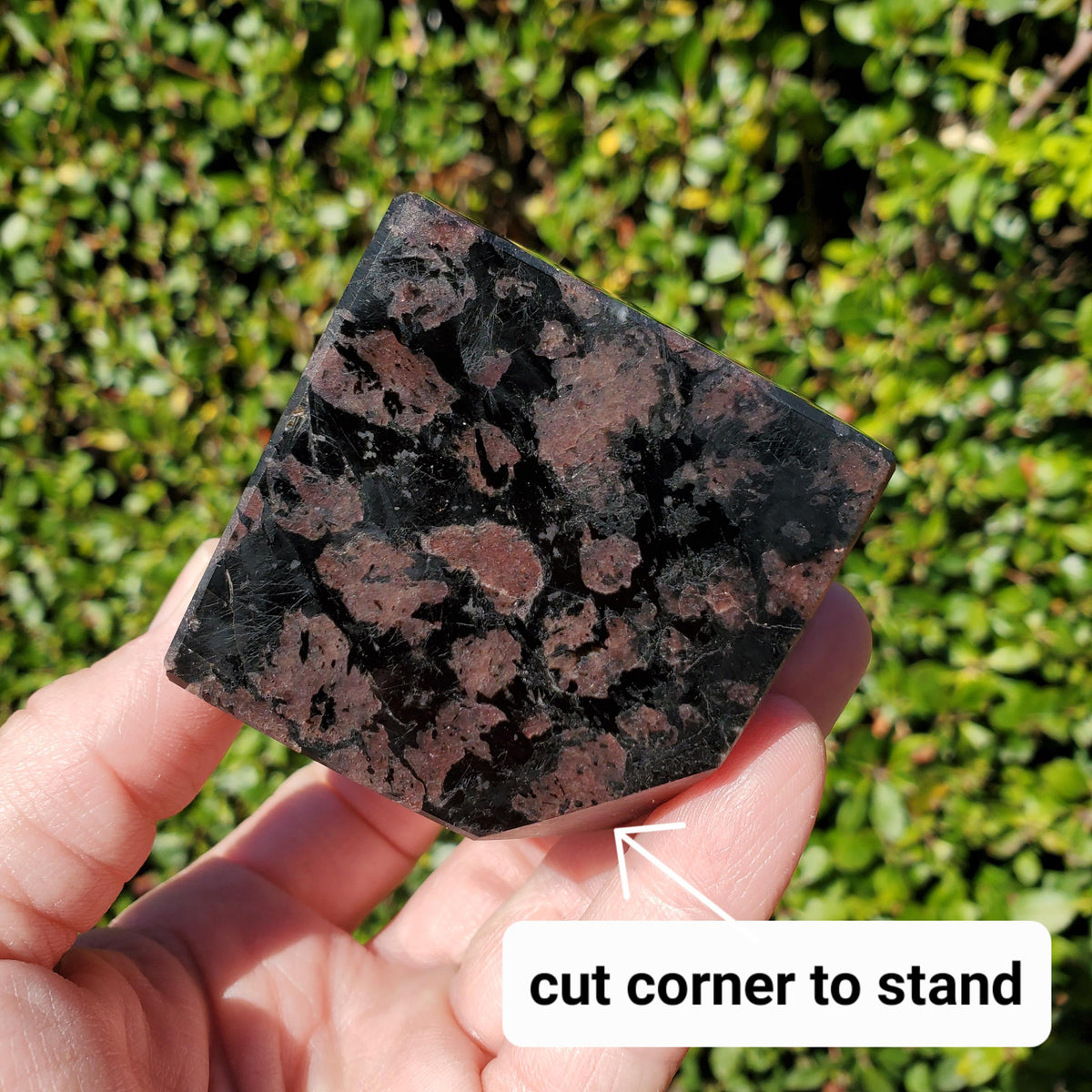 Heavy Garnet Cube 2.15" - Physical Love, Passion, Connected to the Present - Firework Garnet Crystal Standing Block Healing Gemstone