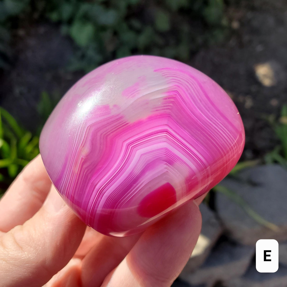 Pink Agate Freeform - Balance of the Physical, Mental & Emotional - Pink Crystal Free Form Palm Stone Healing Gemstone Statement