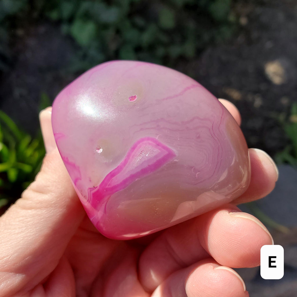 Pink Agate Freeform - Balance of the Physical, Mental & Emotional - Pink Crystal Free Form Palm Stone Healing Gemstone Statement