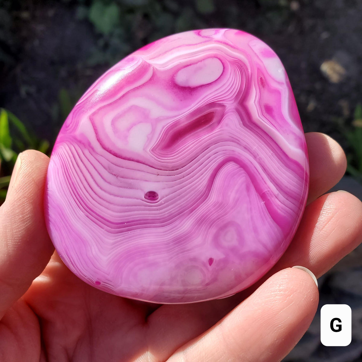 Pink Agate Freeform - Balance of the Physical, Mental & Emotional - Pink Crystal Free Form Palm Stone Healing Gemstone Statement