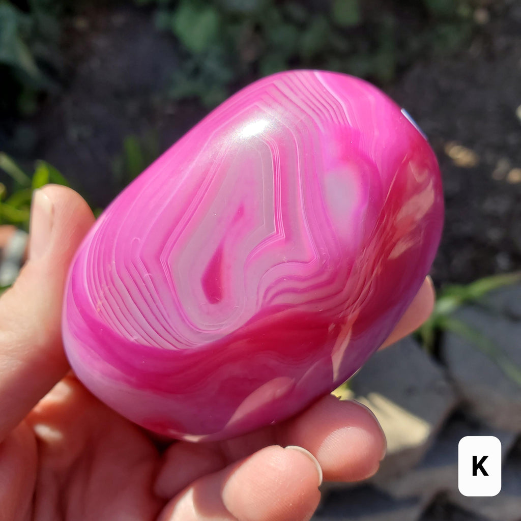 Pink Agate Freeform - Balance of the Physical, Mental & Emotional - Pink Crystal Free Form Palm Stone Healing Gemstone Statement