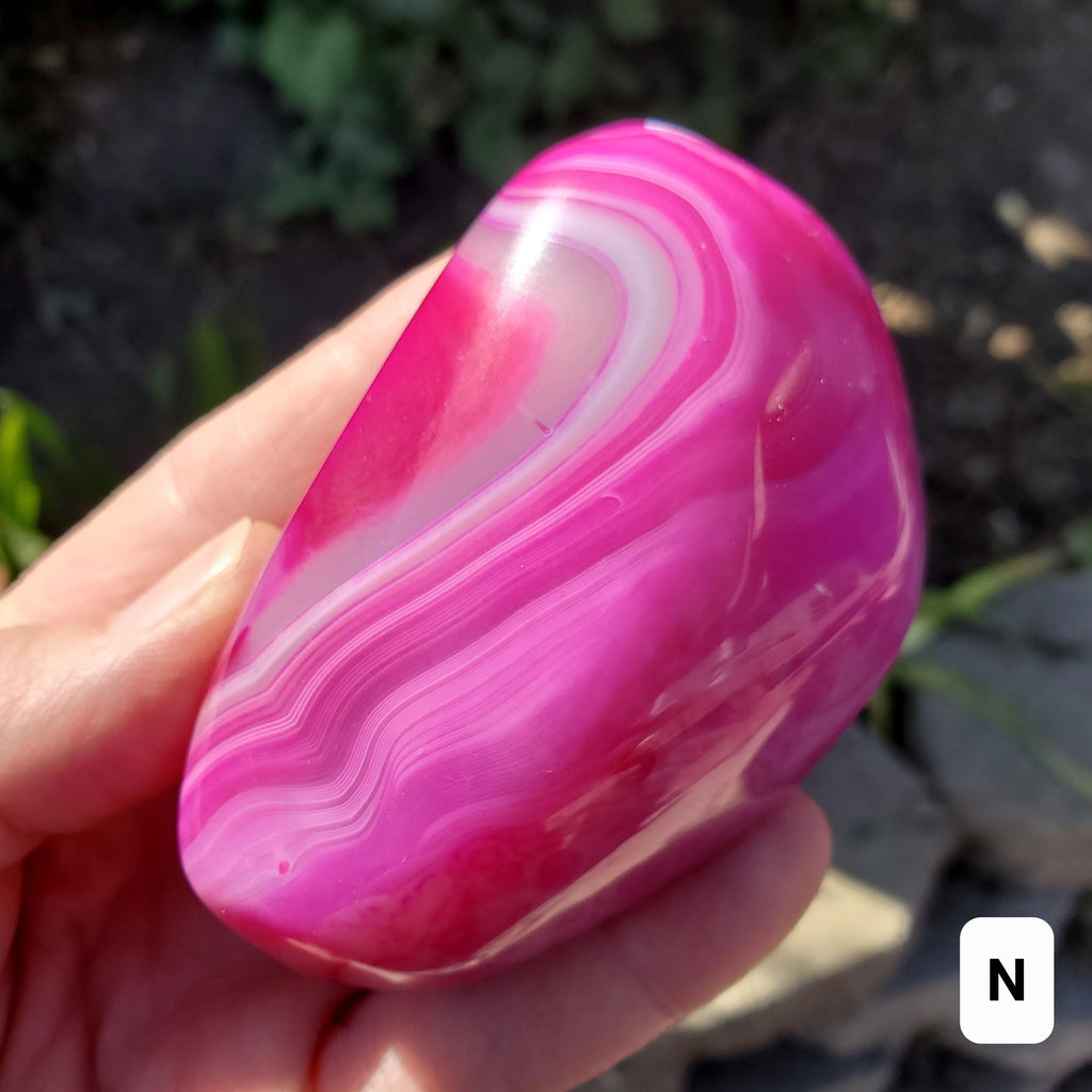 Pink Agate Freeform - Balance of the Physical, Mental & Emotional - Pink Crystal Free Form Palm Stone Healing Gemstone Statement
