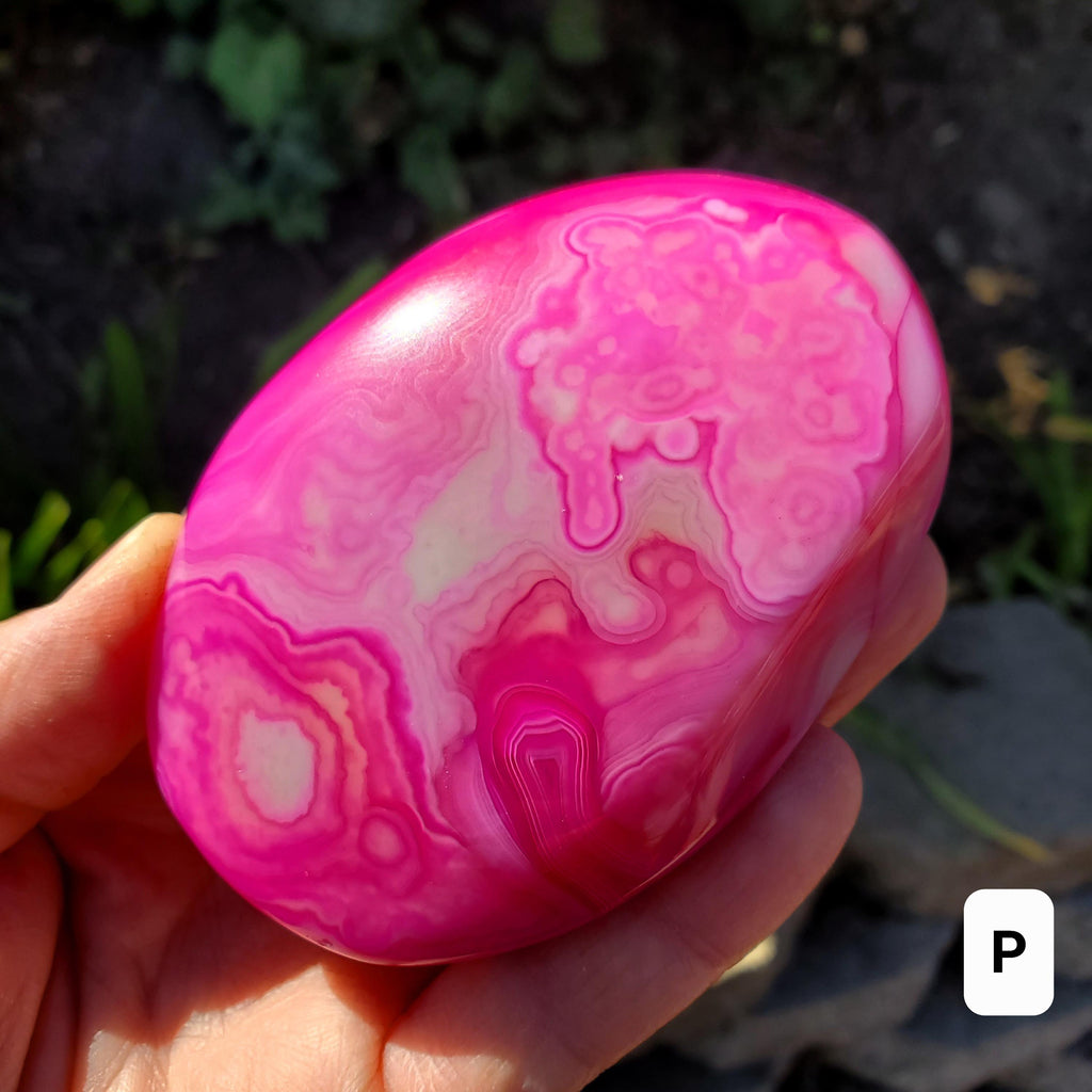 Pink Agate Freeform - Balance of the Physical, Mental & Emotional - Pink Crystal Free Form Palm Stone Healing Gemstone Statement