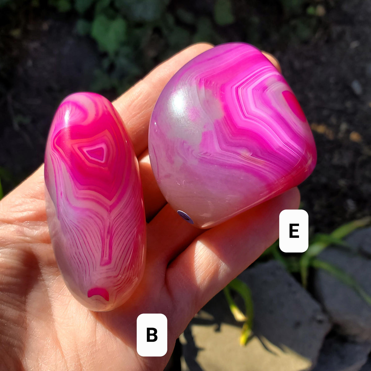 Pink Agate Freeform - Balance of the Physical, Mental & Emotional - Pink Crystal Free Form Palm Stone Healing Gemstone Statement