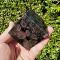 Heavy Garnet Cube 2.15" - Physical Love, Passion, Connected to the Present - Firework Garnet Crystal Standing Block Healing Gemstone