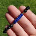 Be Fearless Crystal Bracelet with Lapis Lazuli, Matte Onyx & Hematite - Stress Relief Emotional Healing Confidence Handmade Crystal Jewelry