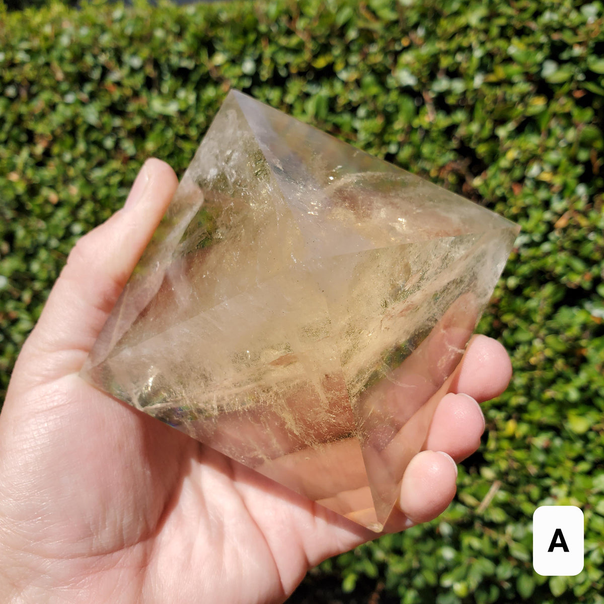 Big Chunky Citrine Pyramid - Abundance, Energizing, Creativity, New Beginnings - Golden Citrine Carved Statement Piece