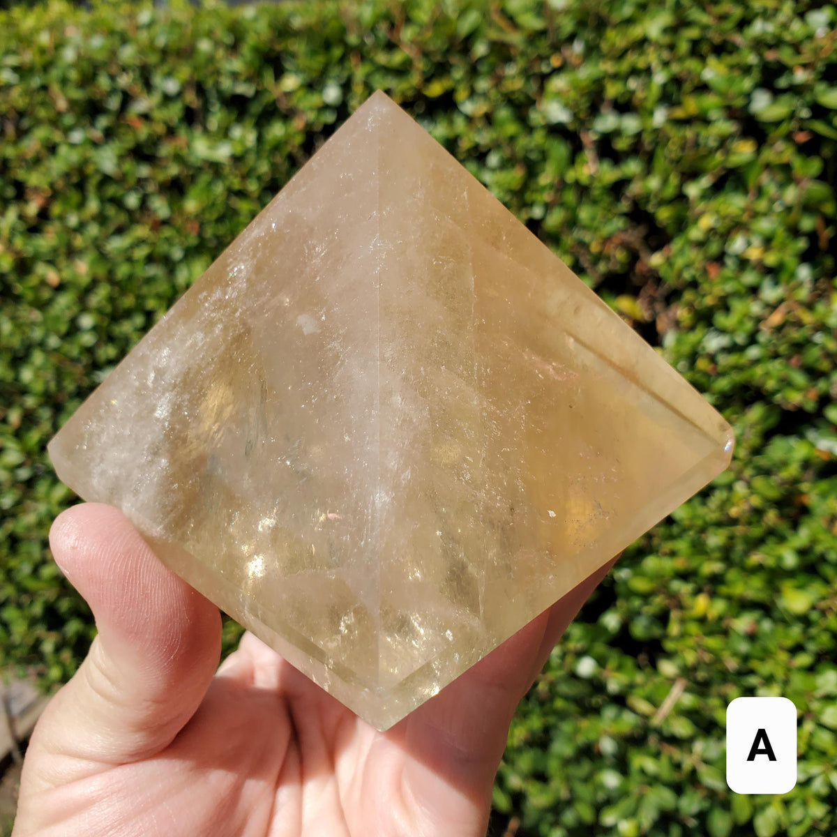 Big Chunky Citrine Pyramid - Abundance, Energizing, Creativity, New Beginnings - Golden Citrine Carved Statement Piece