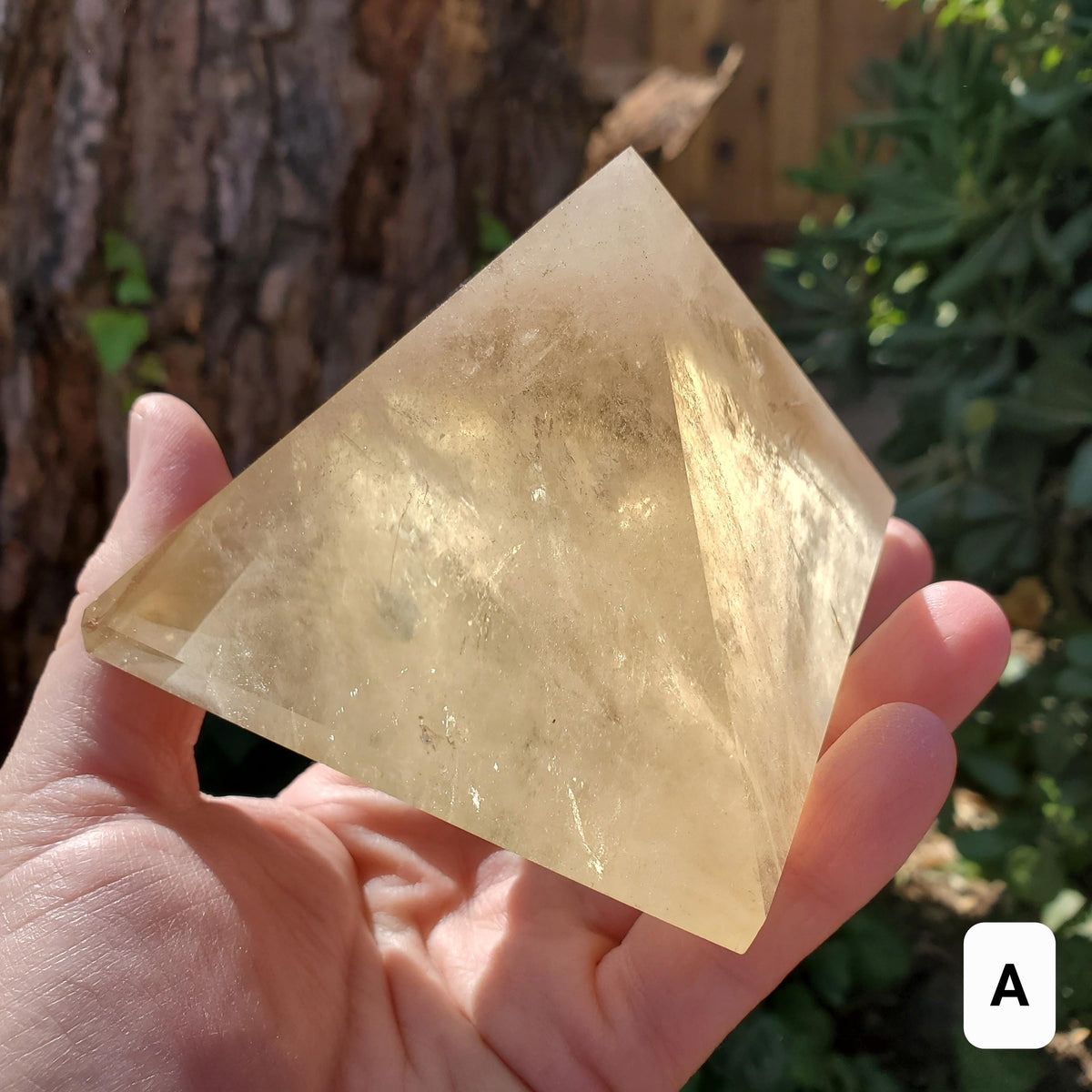 Big Chunky Citrine Pyramid - Abundance, Energizing, Creativity, New Beginnings - Golden Citrine Carved Statement Piece