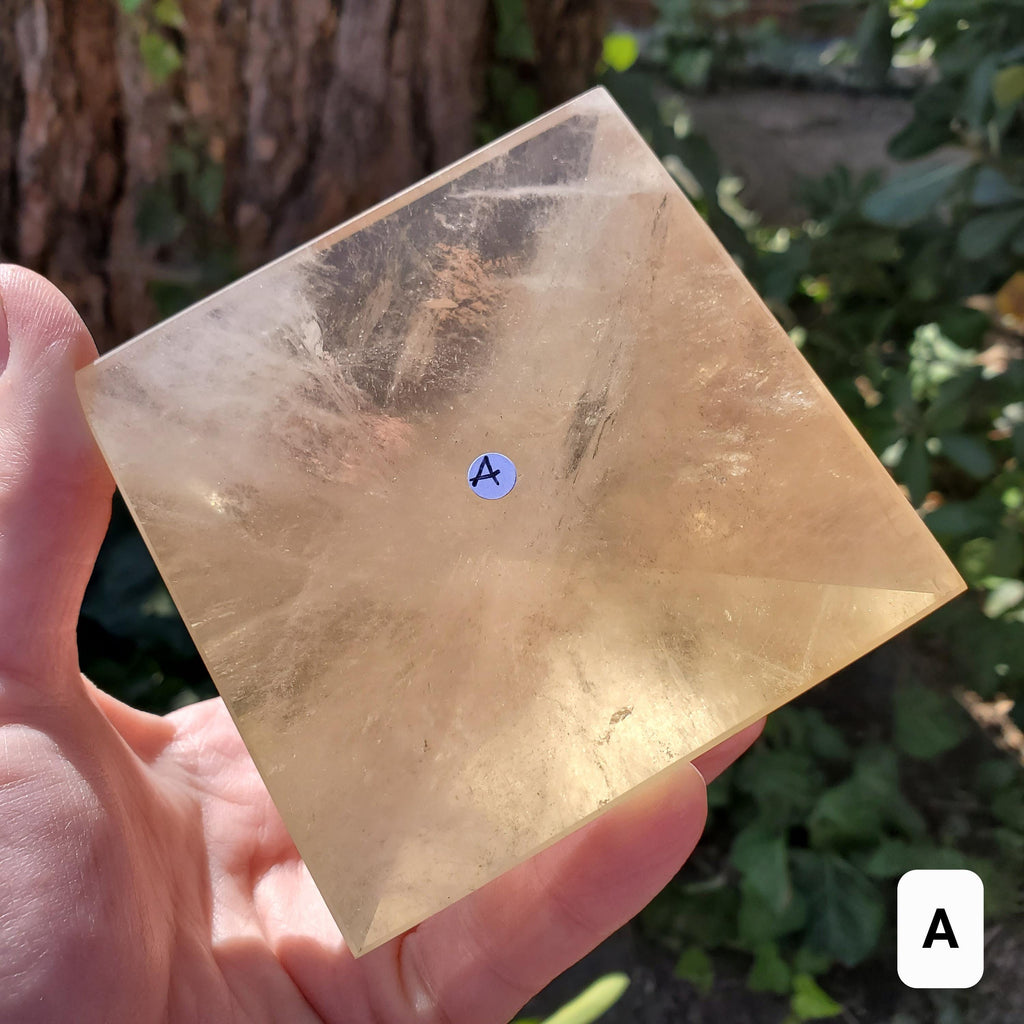 Big Chunky Citrine Pyramid - Abundance, Energizing, Creativity, New Beginnings - Golden Citrine Carved Statement Piece