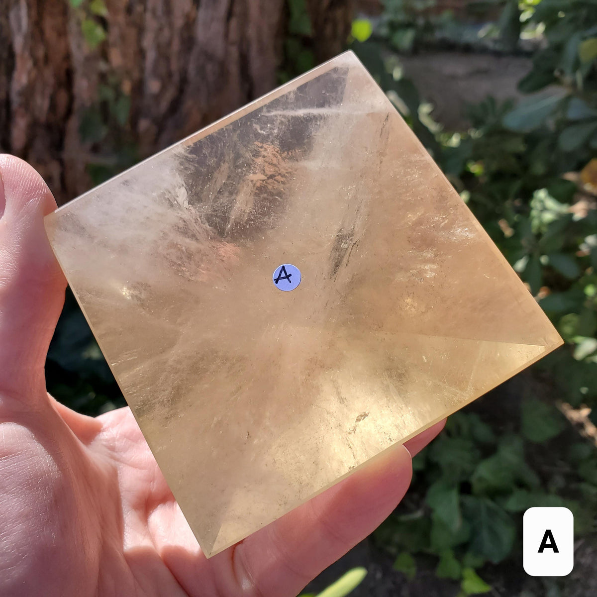 Big Chunky Citrine Pyramid - Abundance, Energizing, Creativity, New Beginnings - Golden Citrine Carved Statement Piece