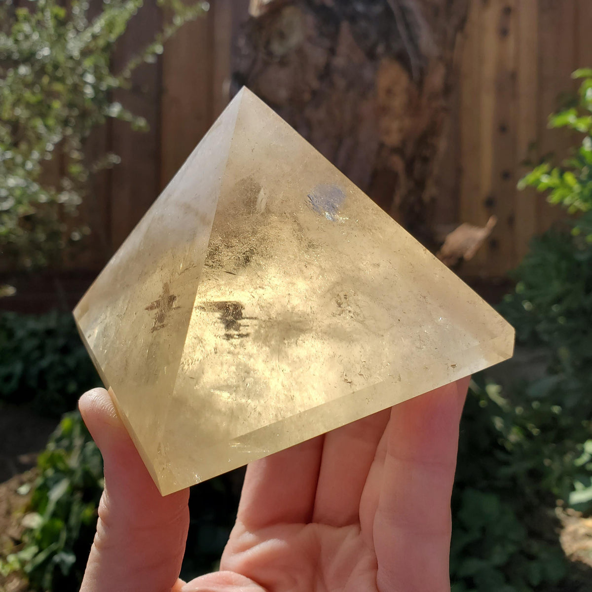 Big Chunky Citrine Pyramid - Abundance, Energizing, Creativity, New Beginnings - Golden Citrine Carved Statement Piece