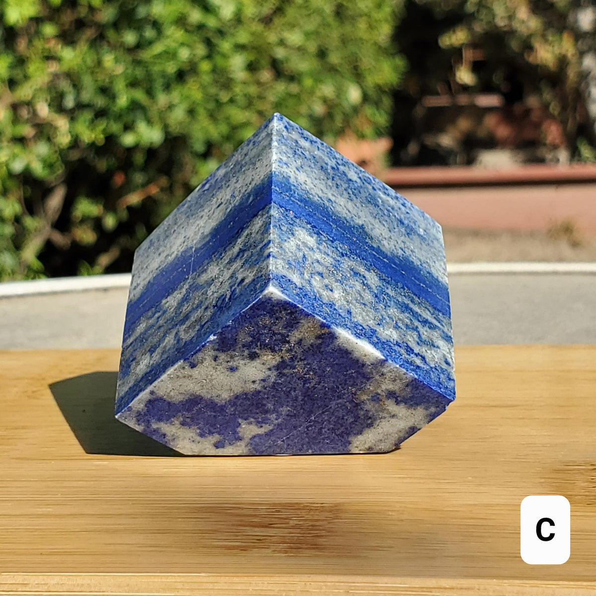 Lapis Lazuli Cube - Logic, Insight, Connection, Communication - Square Carved Geometric Crystal Stone Healing Gemstone