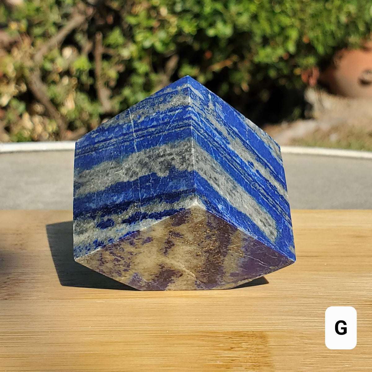 Lapis Lazuli Cube - Logic, Insight, Connection, Communication - Square Carved Geometric Crystal Stone Healing Gemstone