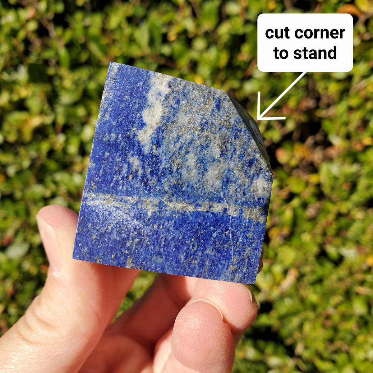 Lapis Lazuli Cube - Logic, Insight, Connection, Communication - Square Carved Geometric Crystal Stone Healing Gemstone