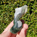 Moss Agate Lady Body - Grounding, Reflection, New Beginnings - Moss Agate Crystal Female Model Figure Healing Gemstone