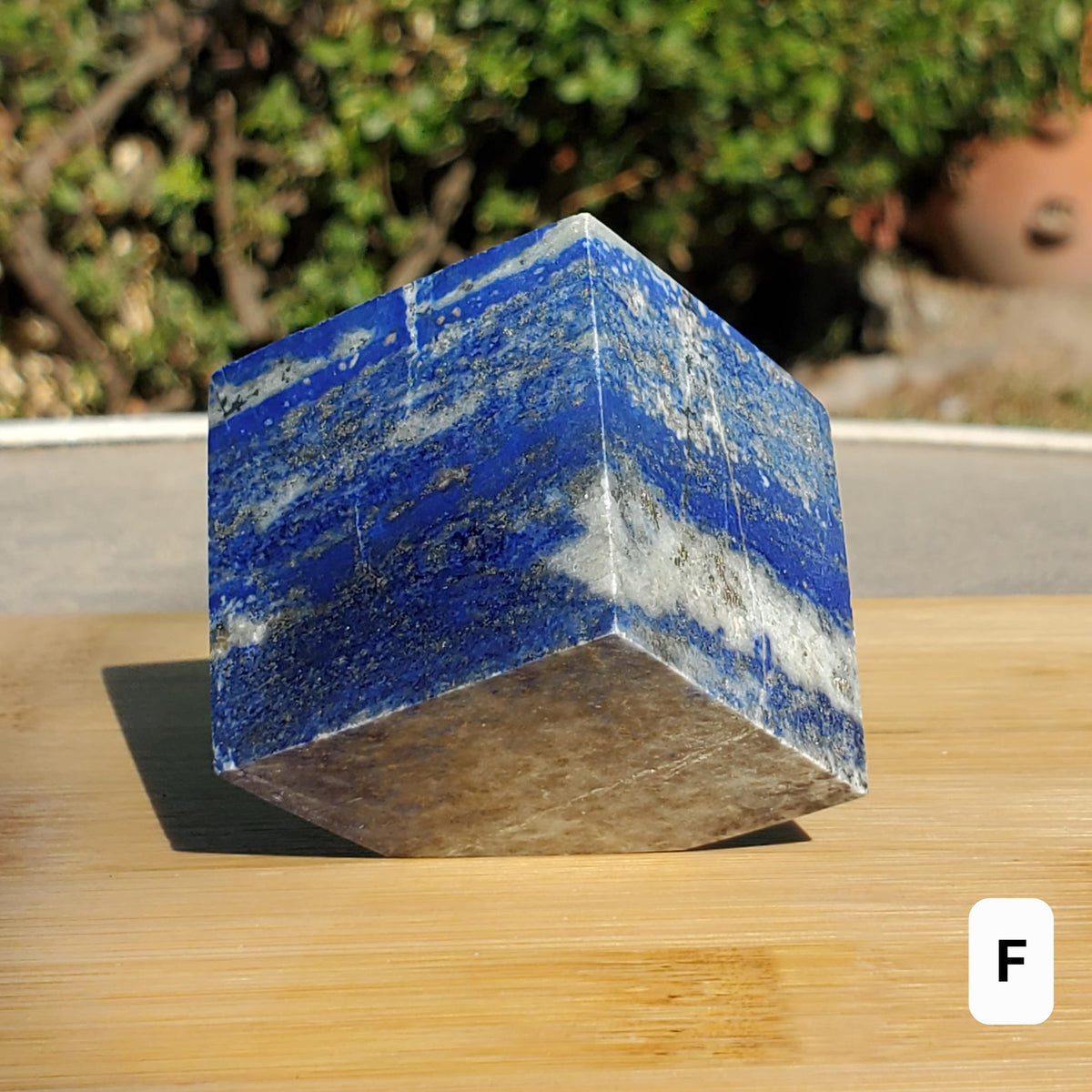 Lapis Lazuli Cube - Logic, Insight, Connection, Communication - Square Carved Geometric Crystal Stone Healing Gemstone