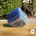 Lapis Lazuli Cube - Logic, Insight, Connection, Communication - Square Carved Geometric Crystal Stone Healing Gemstone