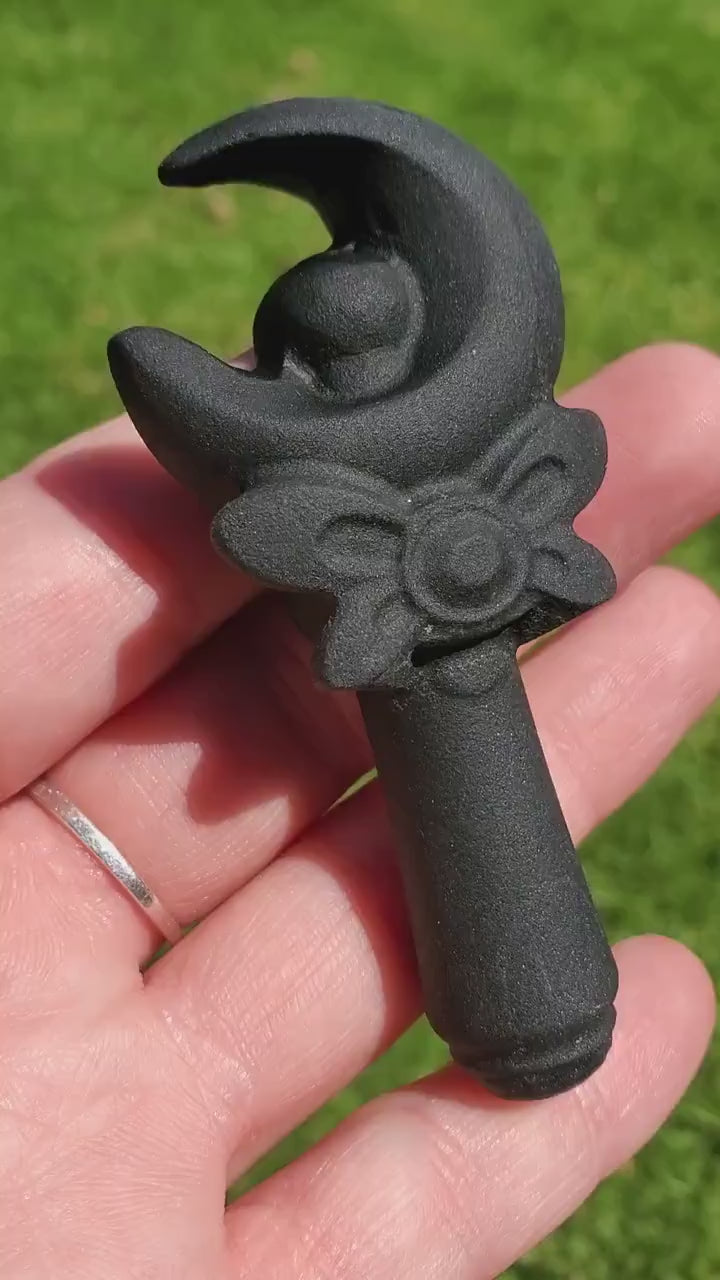 Obsidian Fairy Wand - Self Reflection, Release Negative Energies - 3.25" Obsidian Black Wand Healing Crystals Gemstones