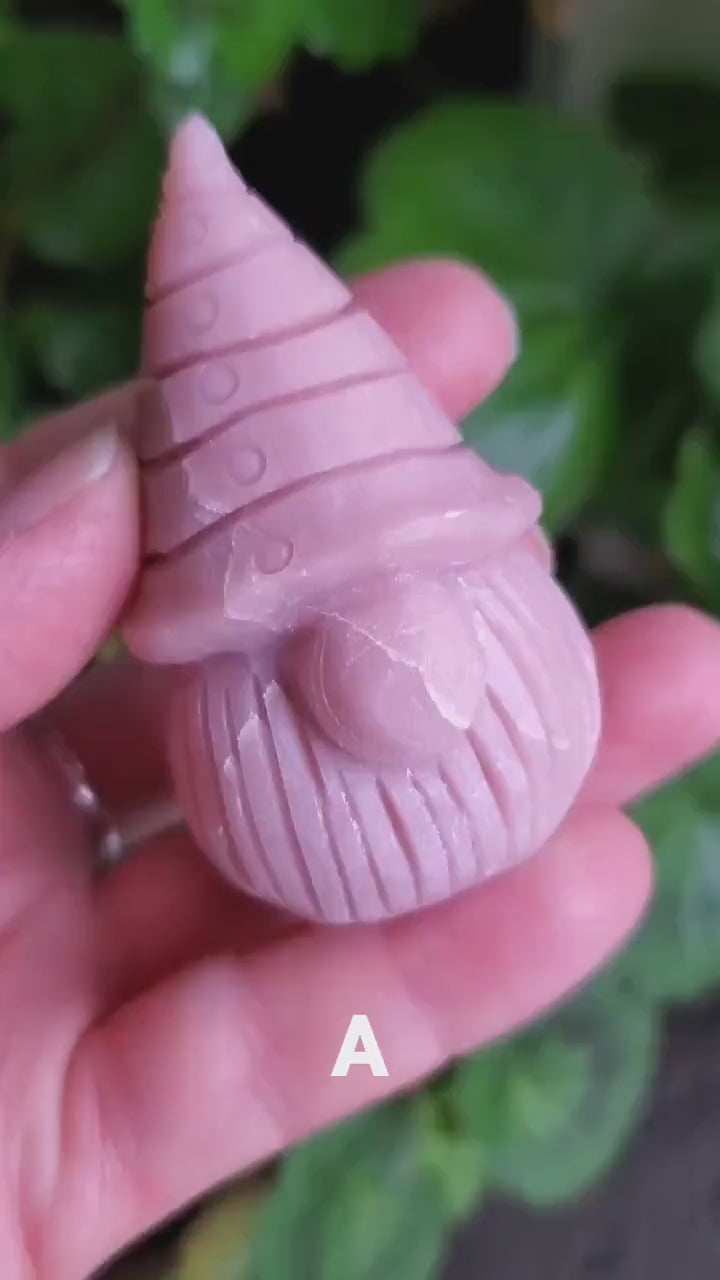 Pink Opal Gnome - Activates Heart Chakra, Strengthens Connection To Yourself, Individuality - Pink Crystal Gnome Carving Gemstone