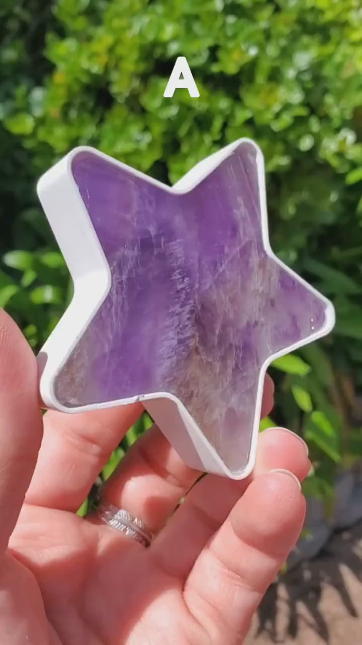 Dream Amethyst Star Plug-In Light - Calming, Energetic Protection, Positivity, Divine Love - Purple Crystal Star Room Decor Accent