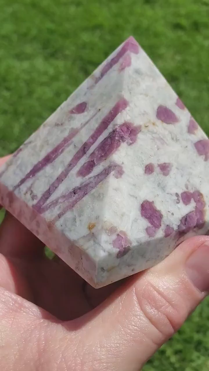 Chunky Pink Tourmaline Pyramid - Unconditional Love, Healing, Understanding, Safe - Rubellite Crystal Healing Gemstone Statement