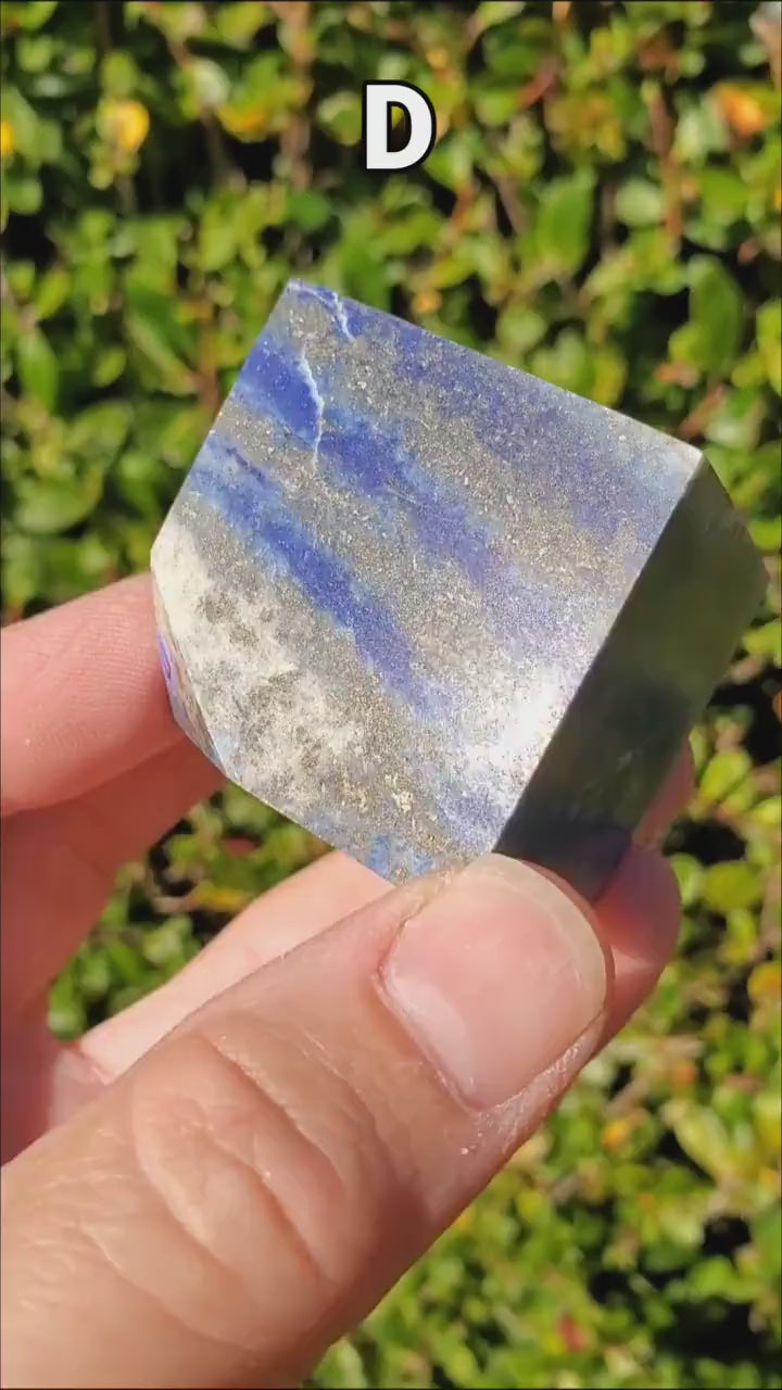Lapis Lazuli Cube - Logic, Insight, Connection, Communication - Square Carved Geometric Crystal Stone Healing Gemstone