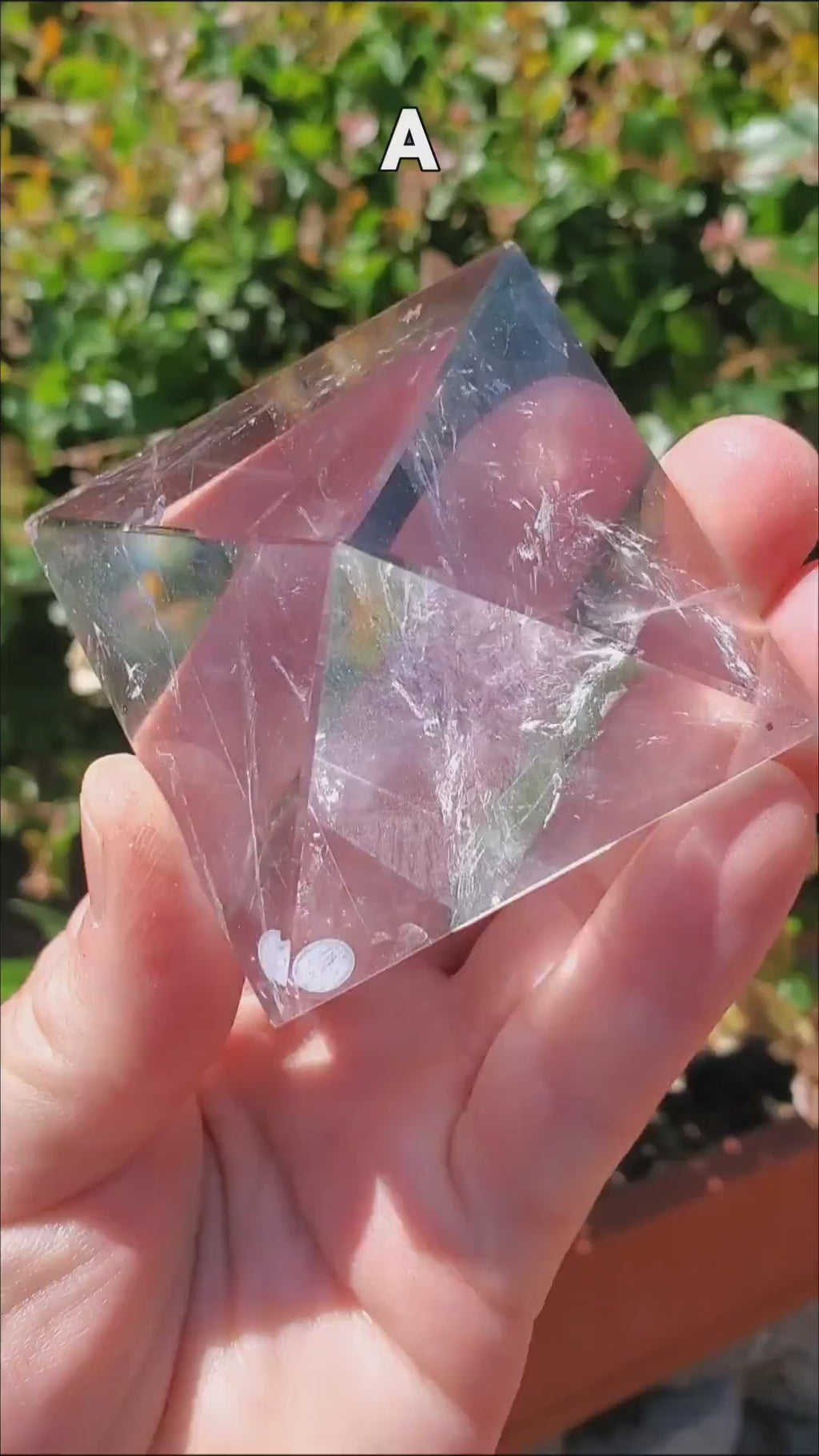 Chunky & Flashy Quartz Pyramid - Energizes Positive Energy, Magnifies Intentions - Quartz Crystal Pyramid Healing Gemstone